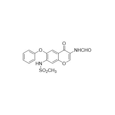 N-(3-Formamido-4-oxo-6-fenoxy-4H-chromen-7-yl)metánsulfónamid N-[7-(metánsulfónamido)-4-oxo-6-fenoxy-4H-chromen-3-yl]formamid